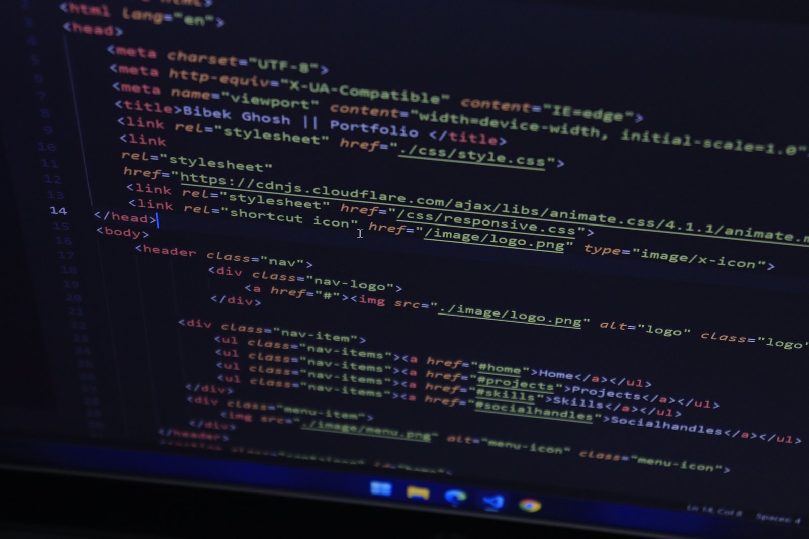 Code d'un site internet